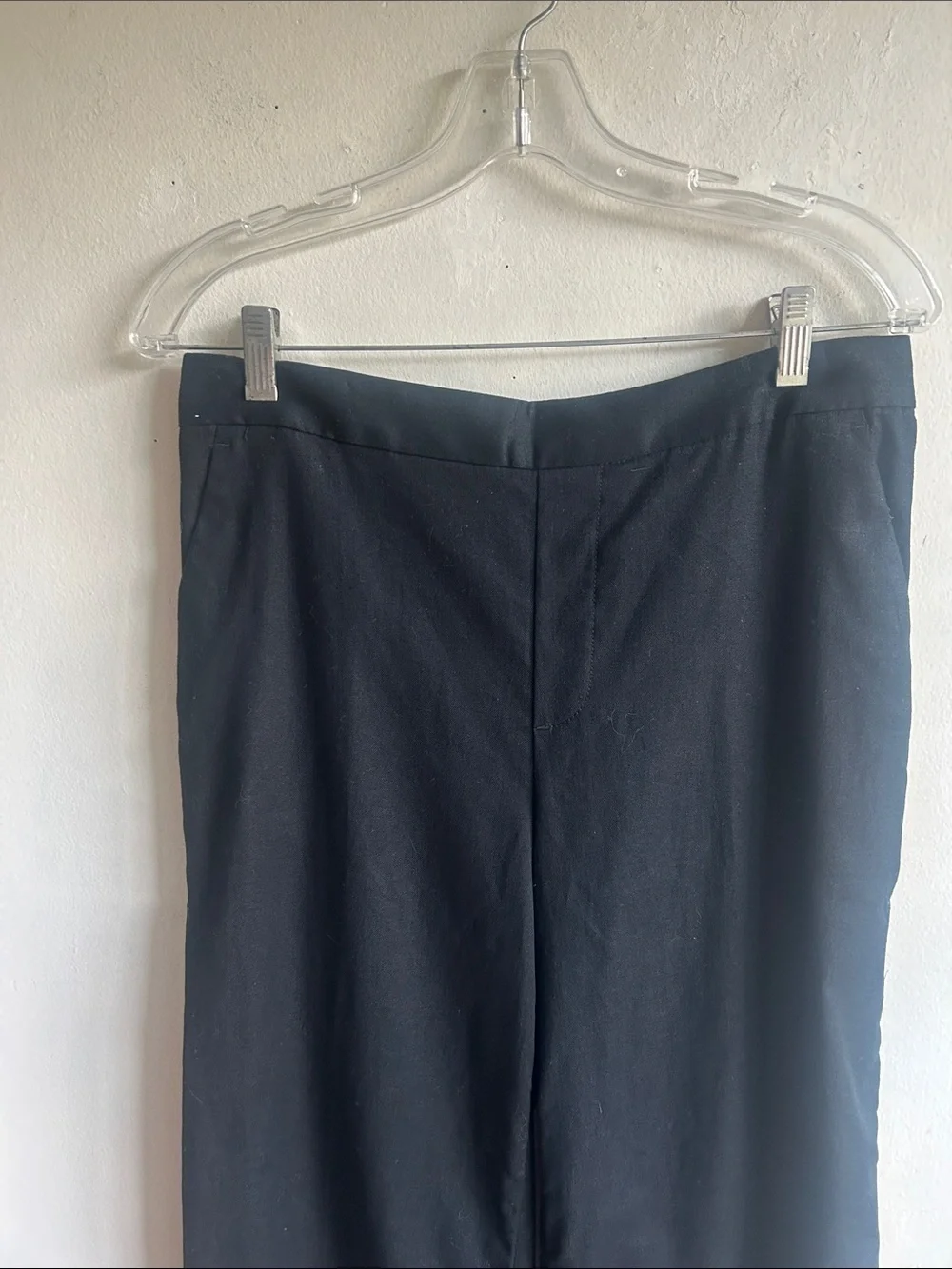 Banana Republic Hayden Wide Leg Linen Blend Black Pants Size Medium NWT